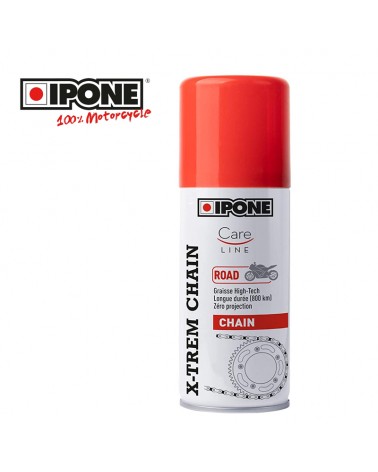 IPONE – Pack Entretien Chaine Moto Route – Road Care – CHAIN CLEANER 750 ML  + X-TREM CHAIN ROAD 750 ML + Brosse de Chaîne